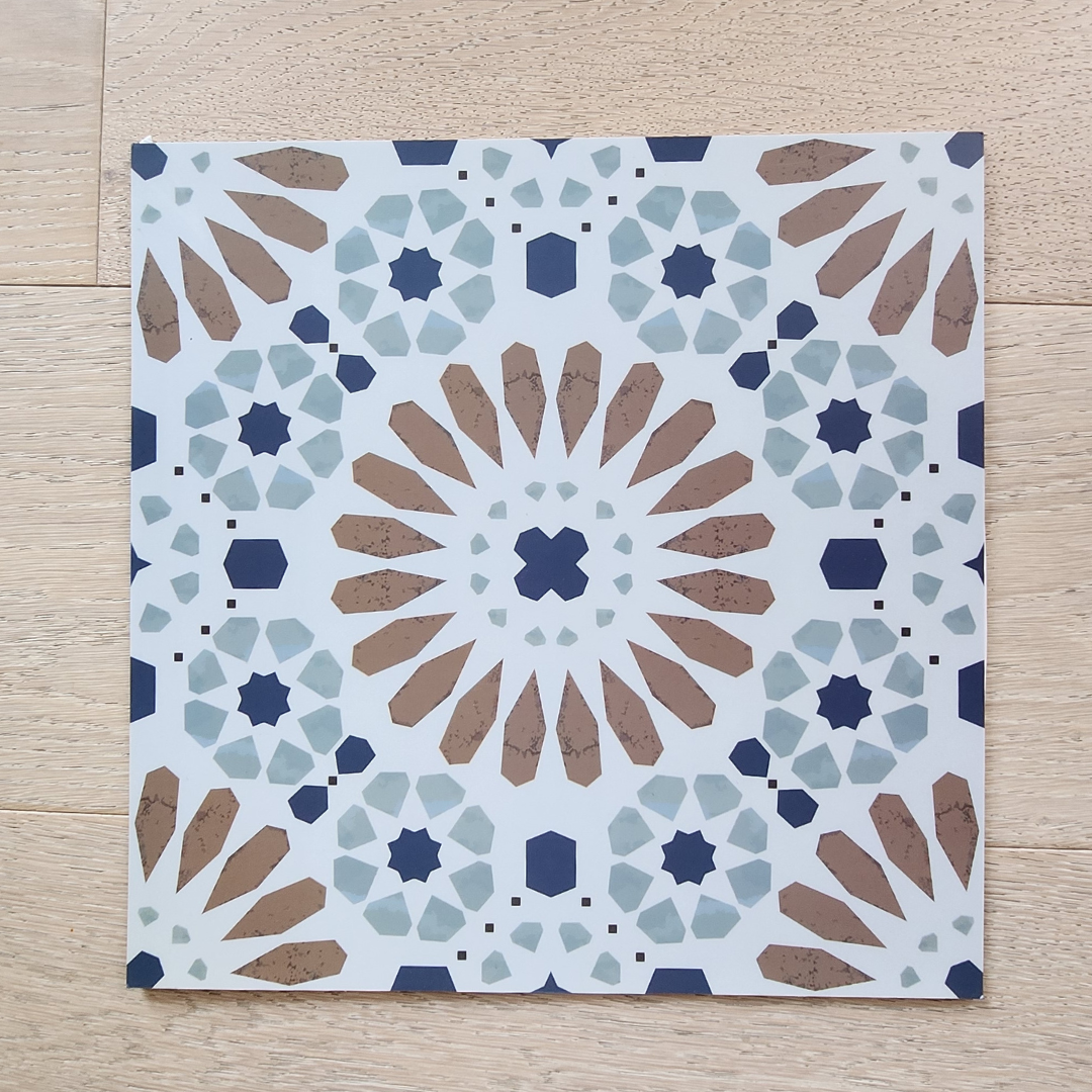 Vinyl Floor Stick on Tile - Mediterranean