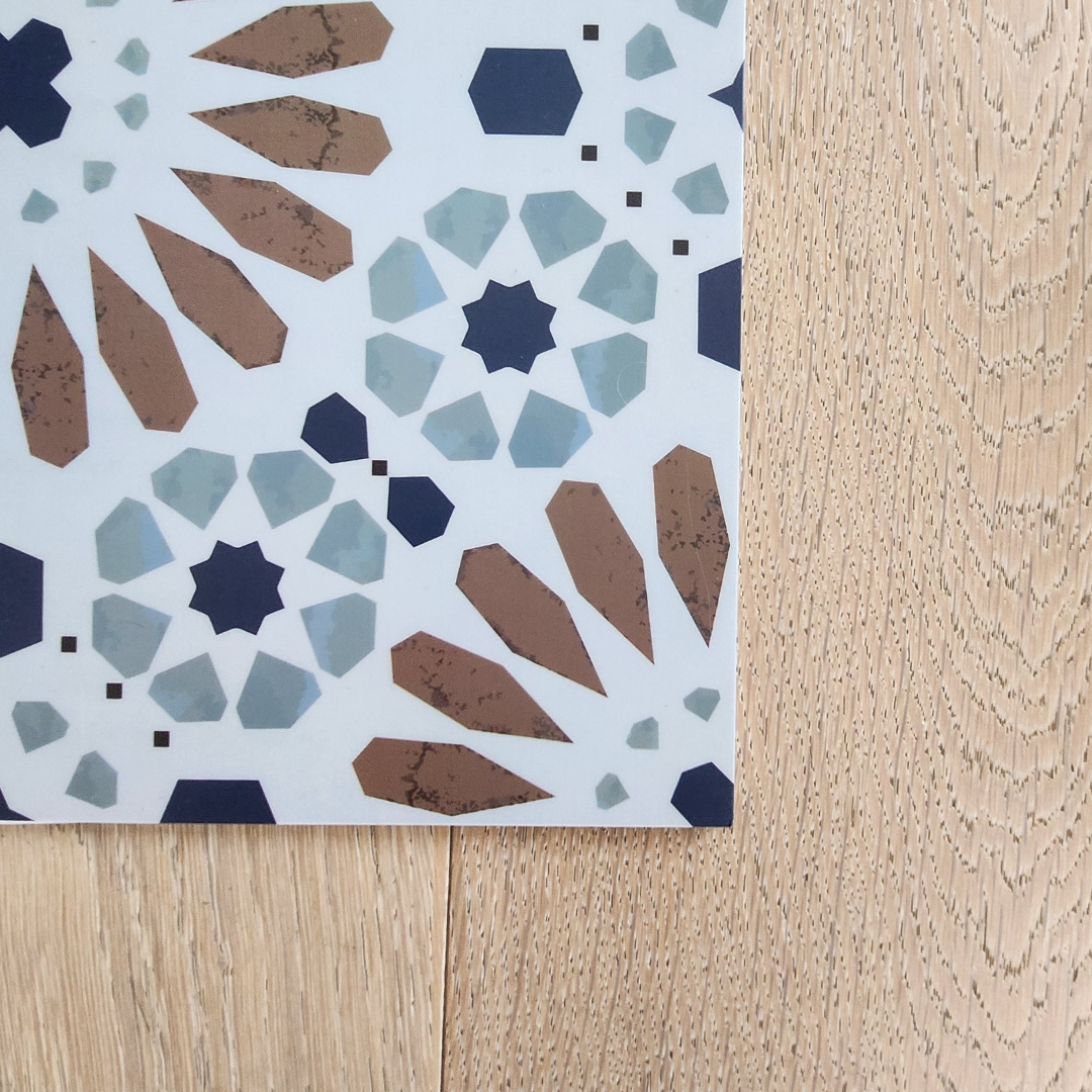 Vinyl Floor Stick on Tile - Mediterranean