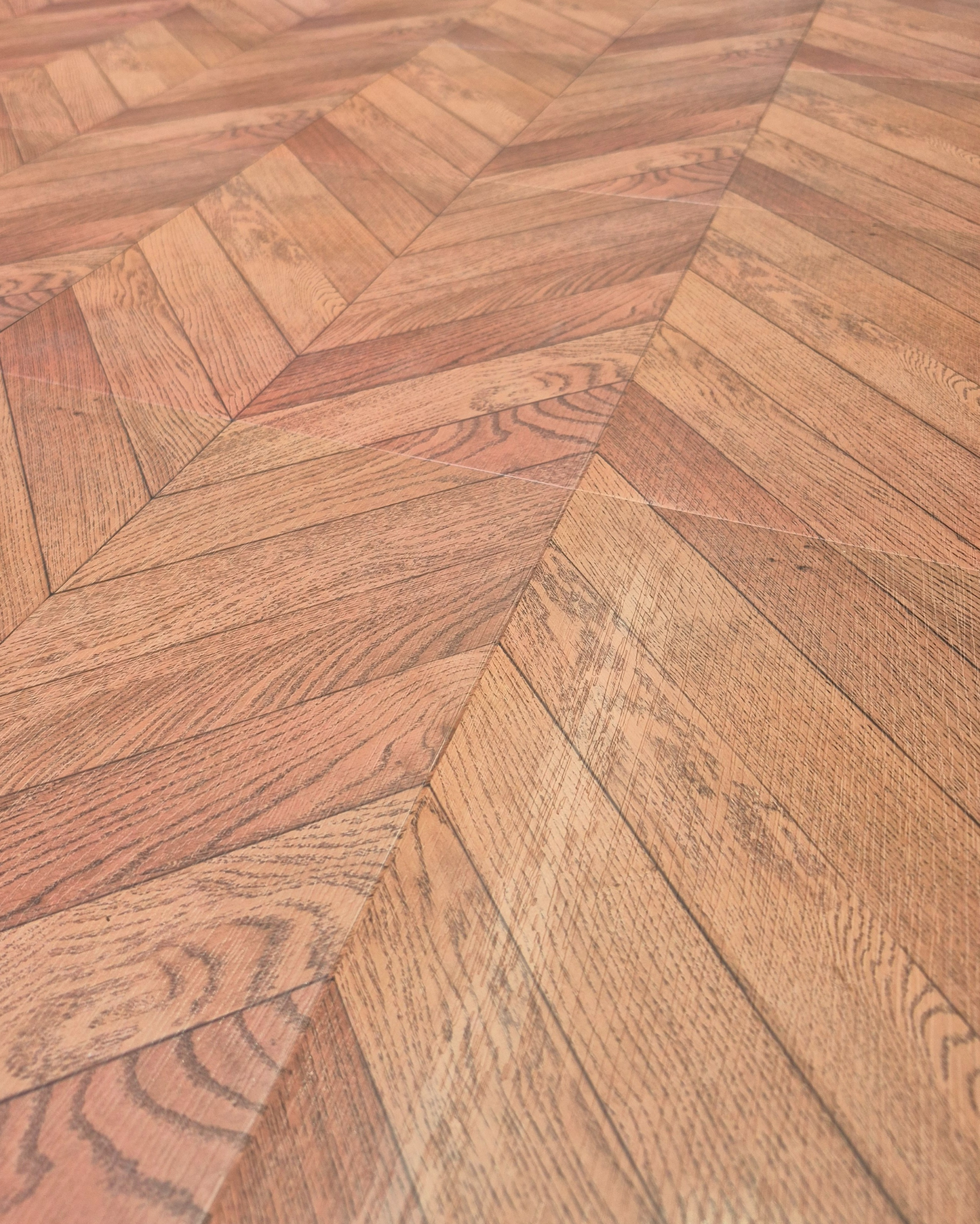 Vinyl Floor Stick on Tile - Chevron Timber