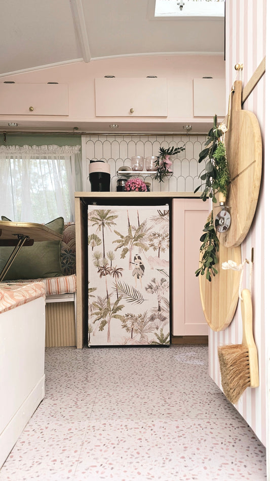 Vinyl Floor Stick on Tile - Soft Pink Terrazzo