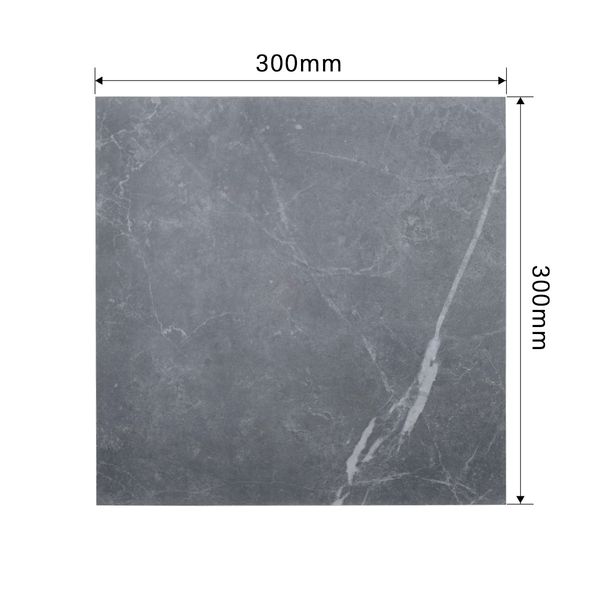 Vinyl Floor Stick on Tile - Grey Marble
