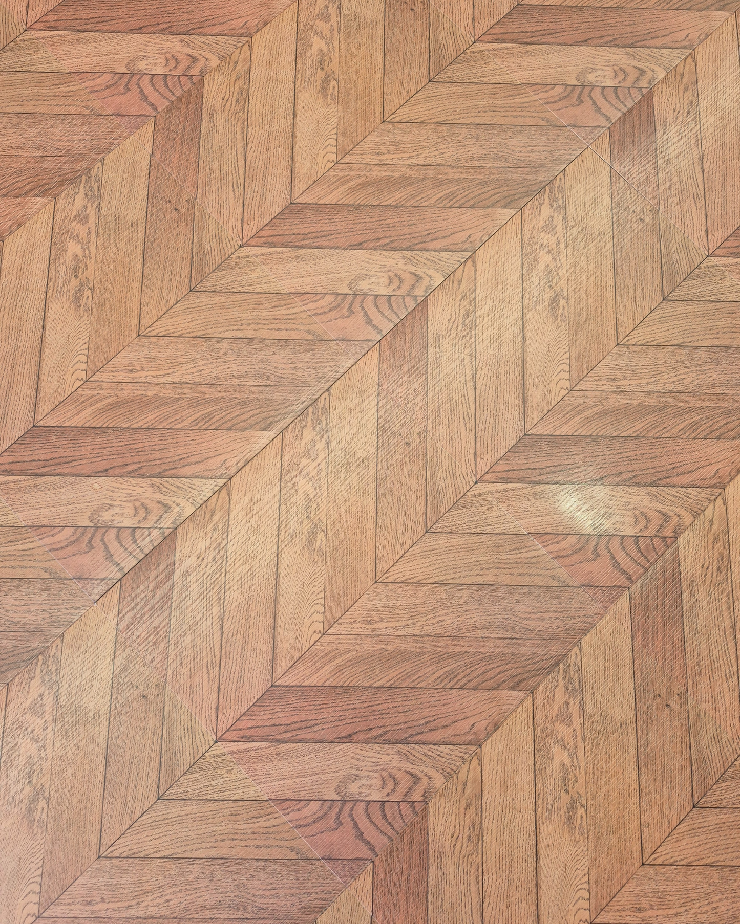 Vinyl Floor Stick on Tile - Chevron Timber