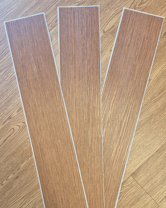 Vinyl Floor Planks Stick on Tile - Chestnut