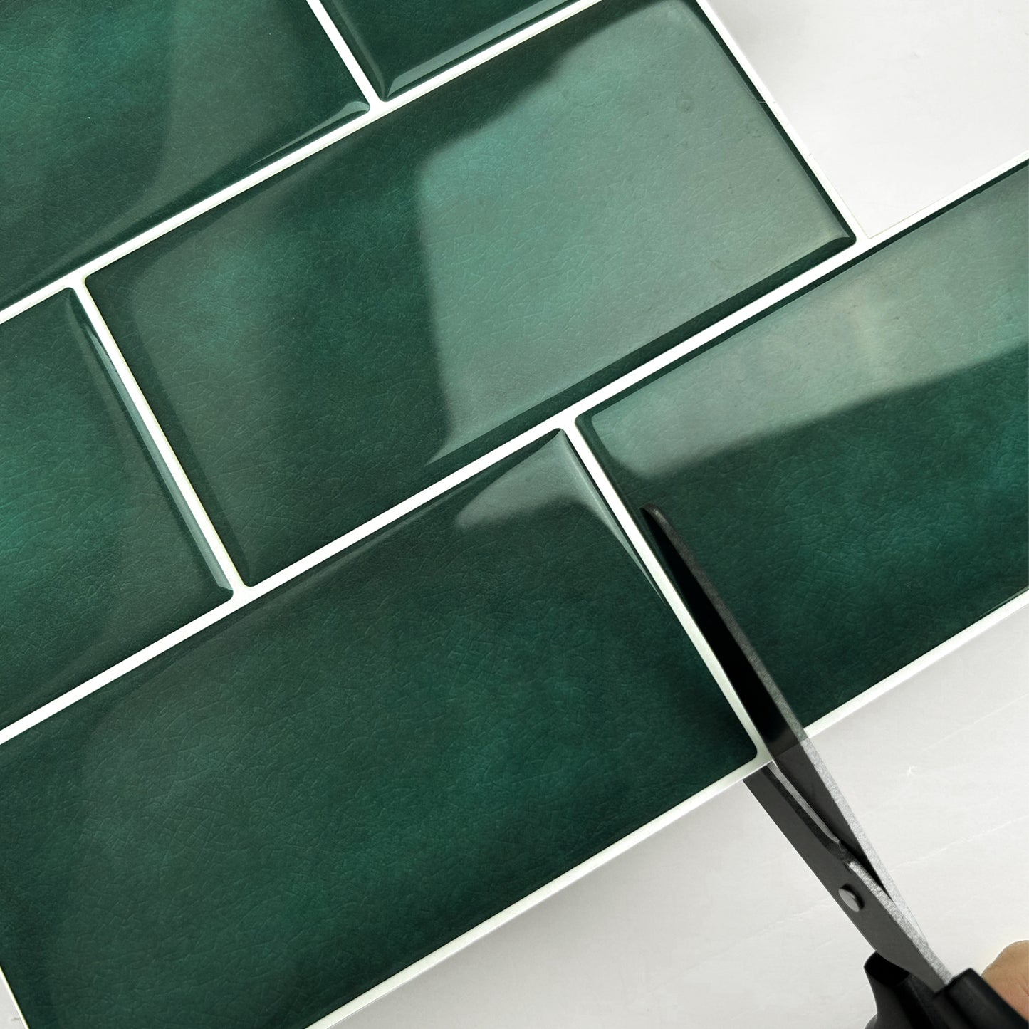 Subway Stick on Tile - Turquoise Green