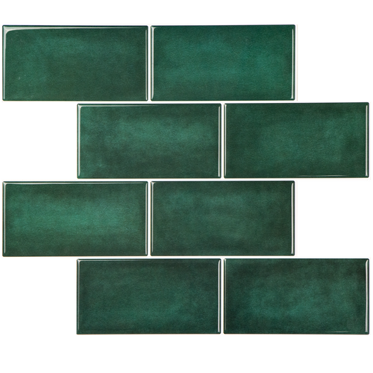 Subway Stick on Tile - Turquoise Green