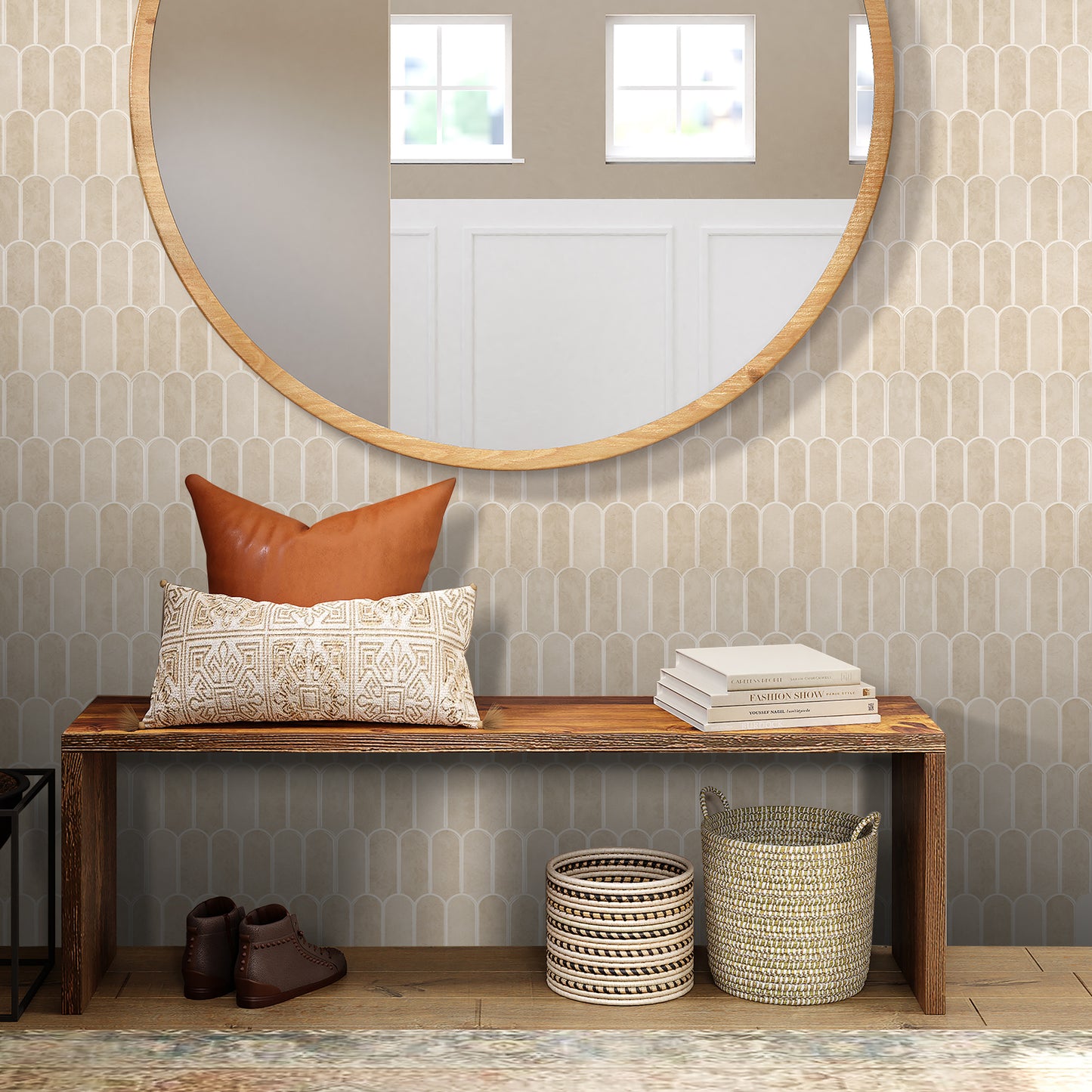 Feather Stick on Tile - Stone