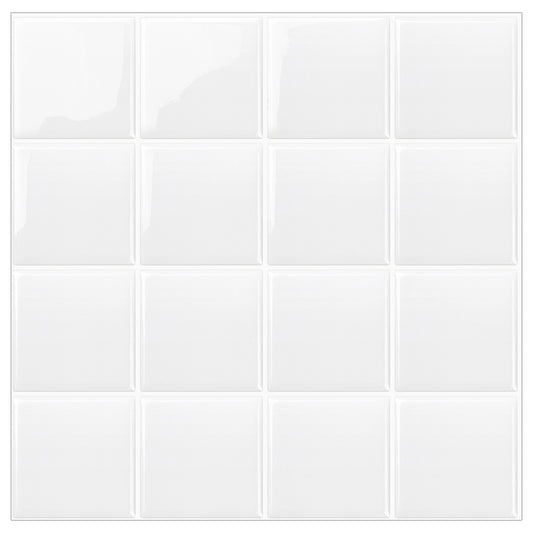 Square Stick on Tile - All White