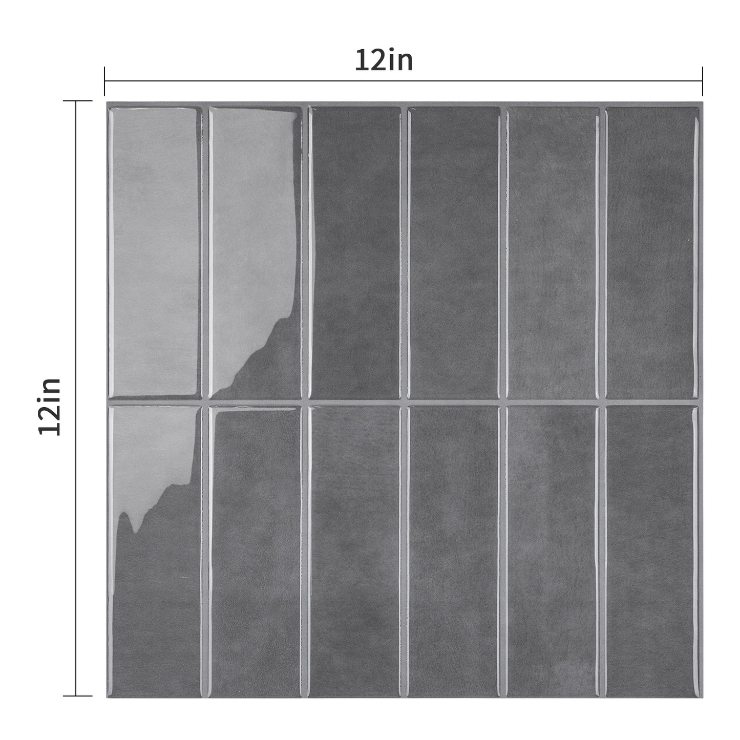 Large Kit Kat Stick on Tile - Dark Grey