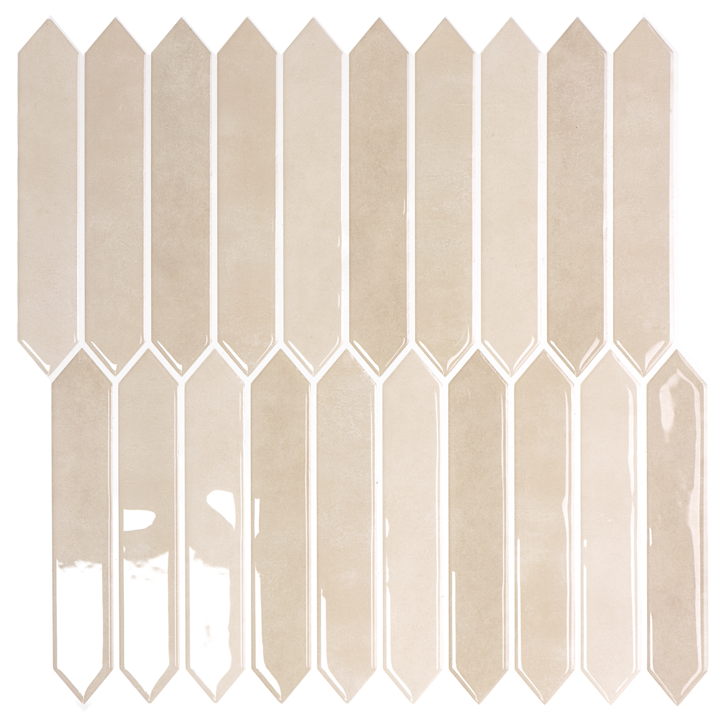 Long Hexagon Stick on Tile - Natural Stone