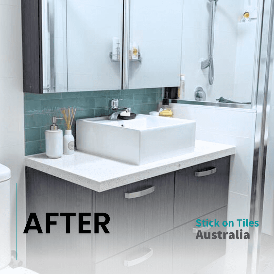 Long Subway Stick on Tile - Eucalyptus Green
