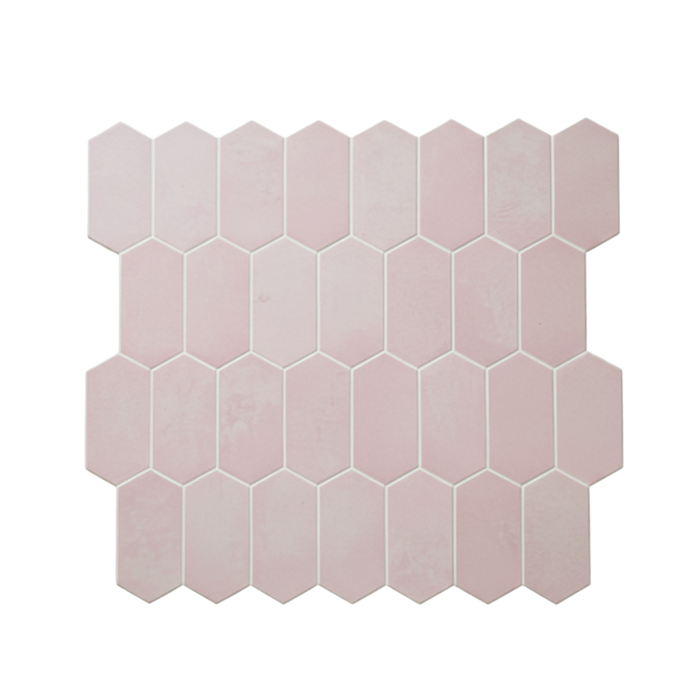 Hexagon Stick on Composite Tile - Dusty Pink