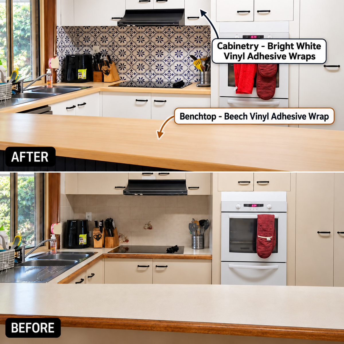 Adhesive Vinyl Wrap - Beech Timber