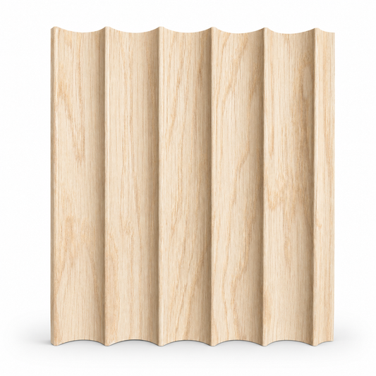 Scallop Timber Panels - Oak Grain