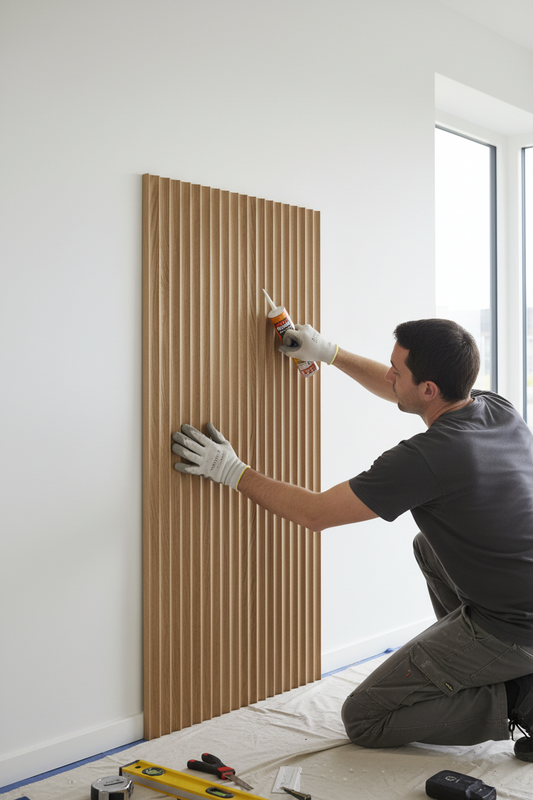 Scallop Timber Panels - Oak Grain