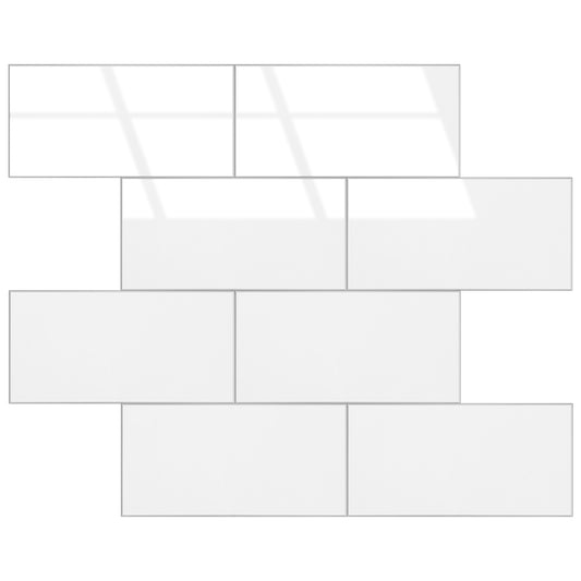 Subway Stick on Composite Tile - Gloss White