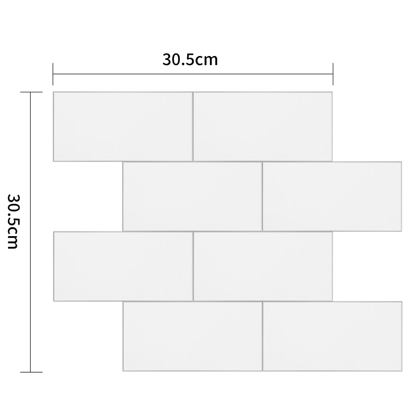 Subway Stick on Composite Tile - Gloss White