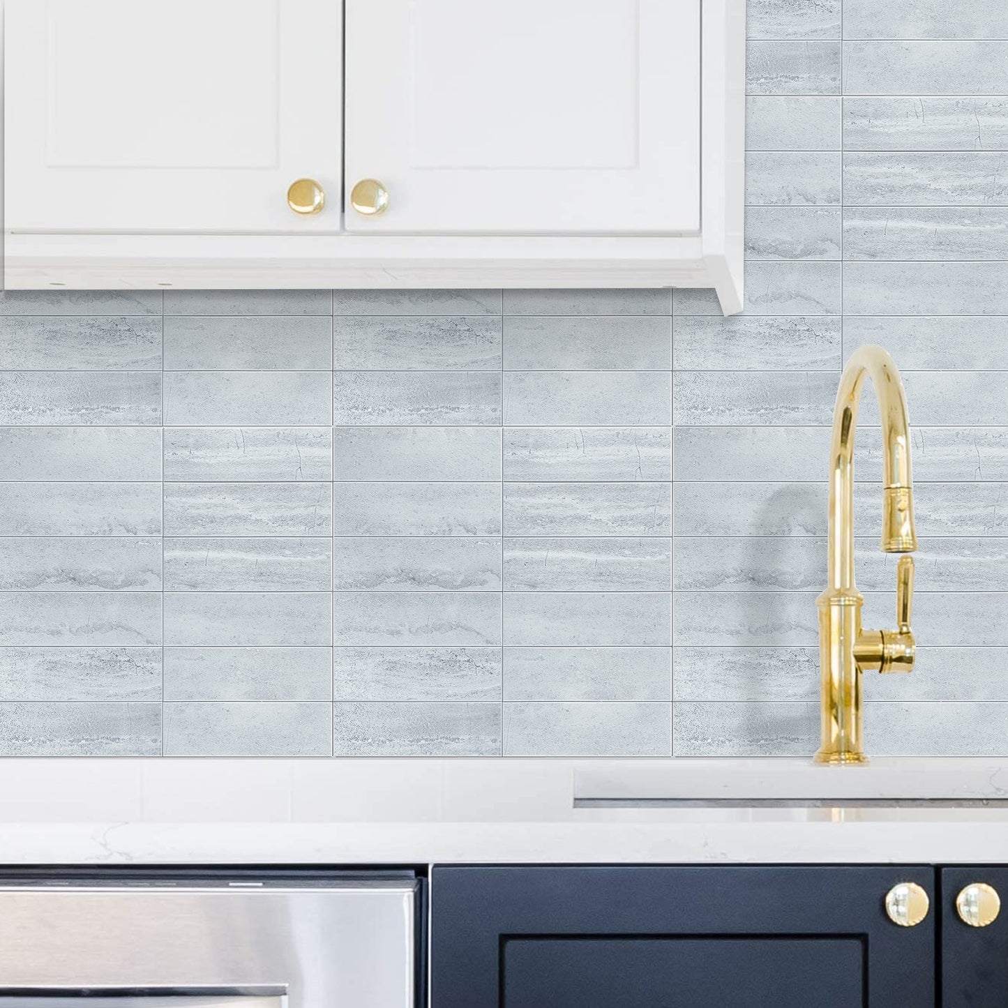 Kit Kat Stick on Composite Tile - Grey Stone