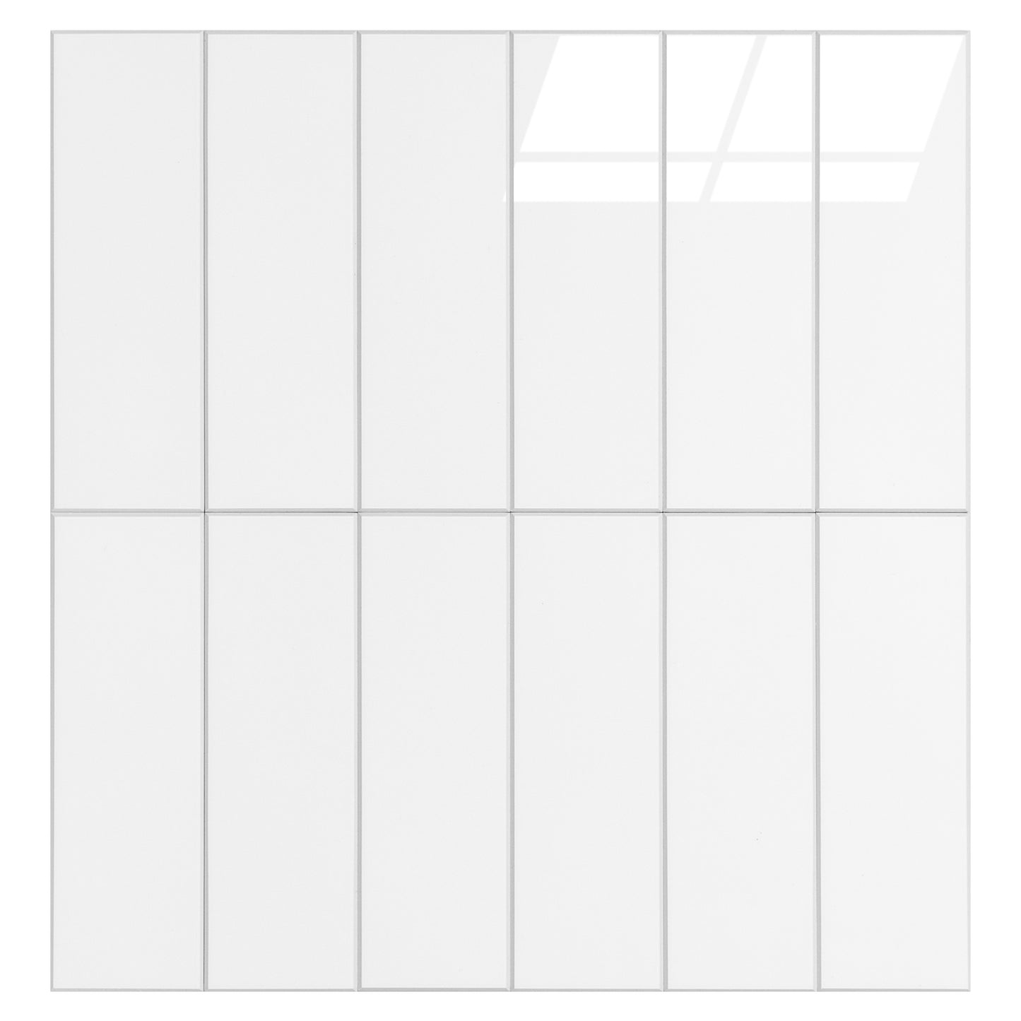 Large Kit Kat Stick on Composite Tile - Gloss White