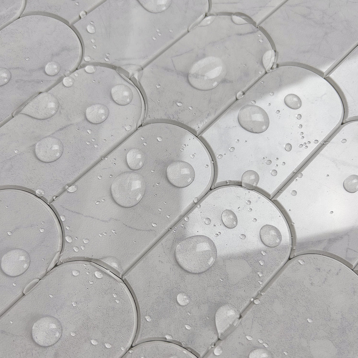 Feather Stick on Composite Tile - Gloss Marble