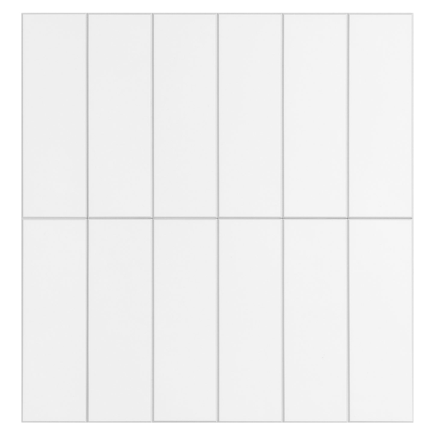 Large Kit Kat Stick on Composite Tile - Matte White