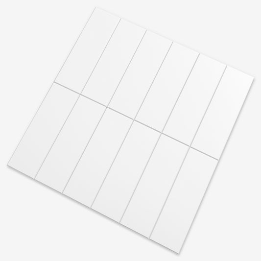 Large Kit Kat Stick on Composite Tile - Matte White