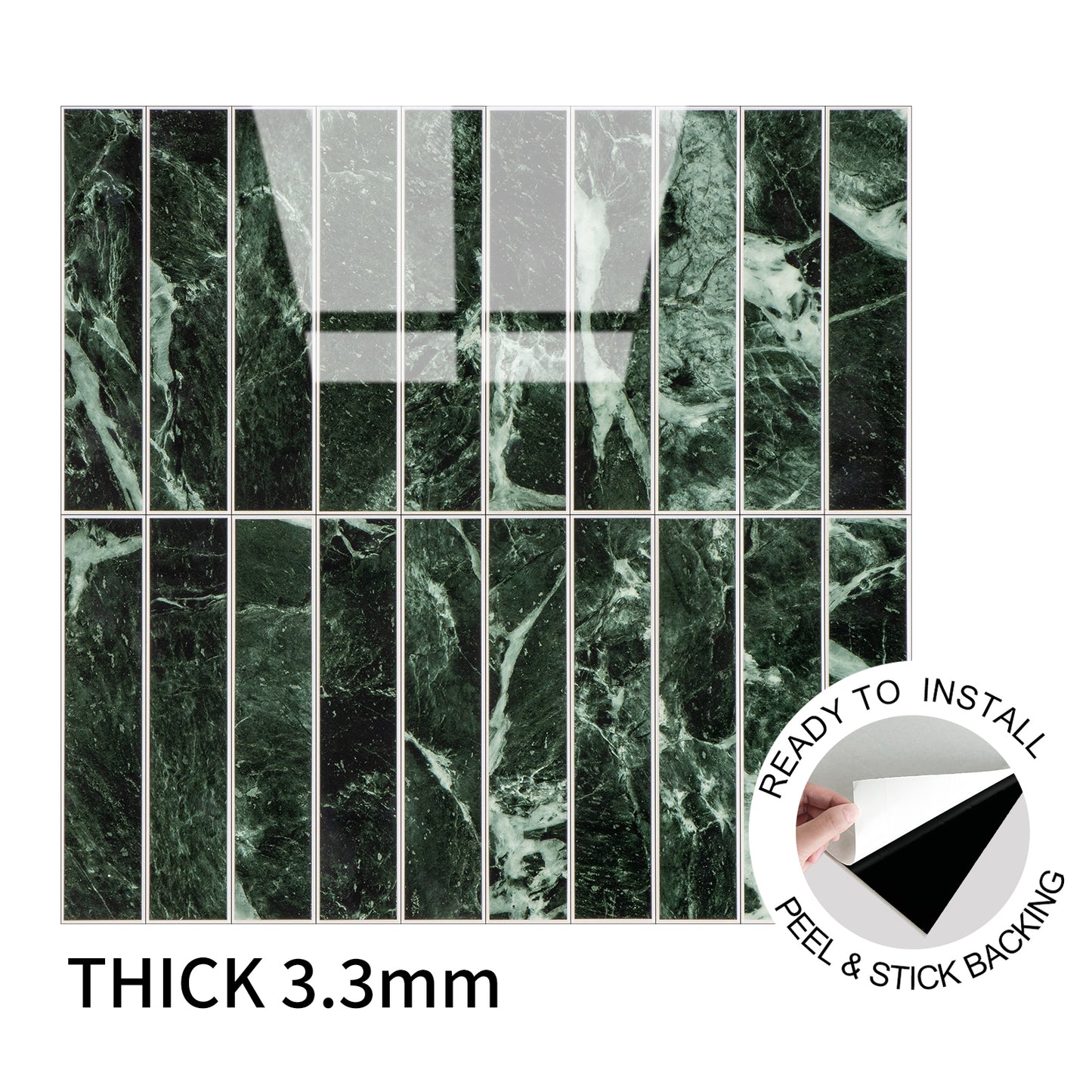 Kit Kat Stick on Composite Tile - Green Verdi