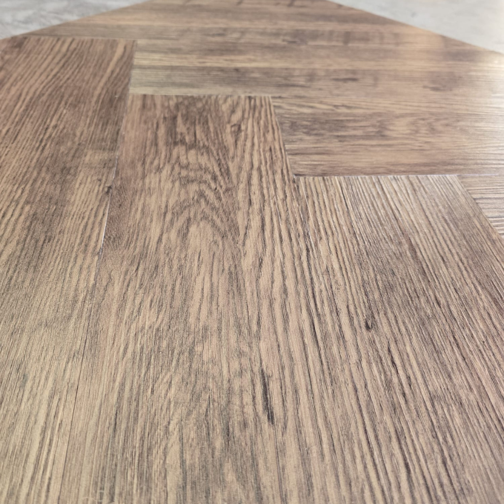 Vinyl Floor Planks Stick on Tile - Dark Walnut