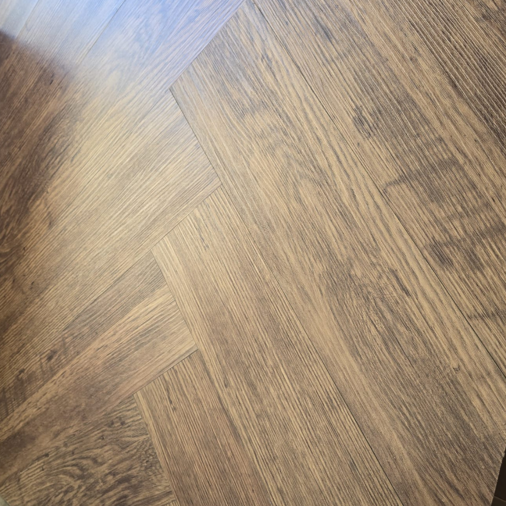 Vinyl Floor Planks Stick on Tile - Dark Walnut