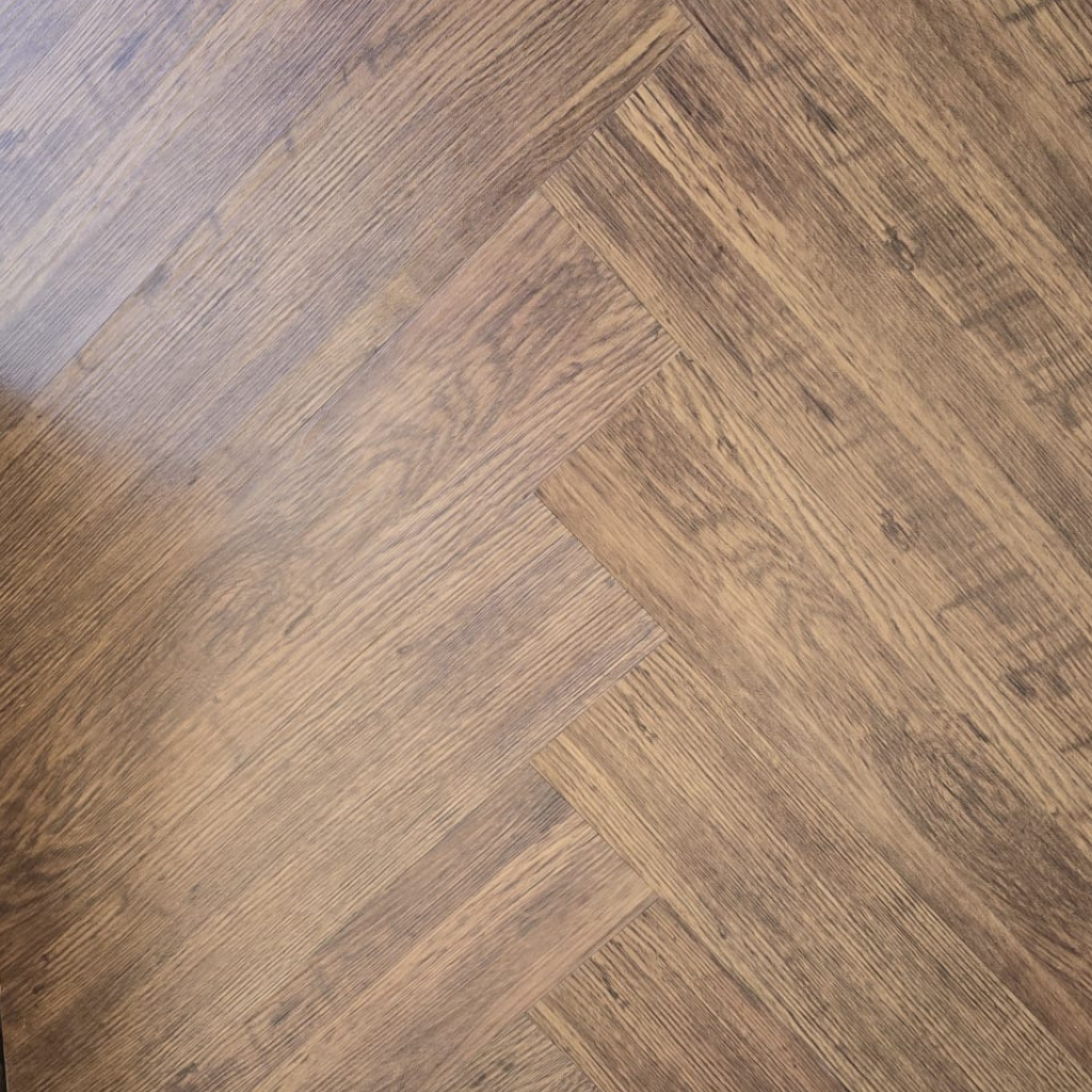 Vinyl Floor Planks Stick on Tile - Dark Walnut