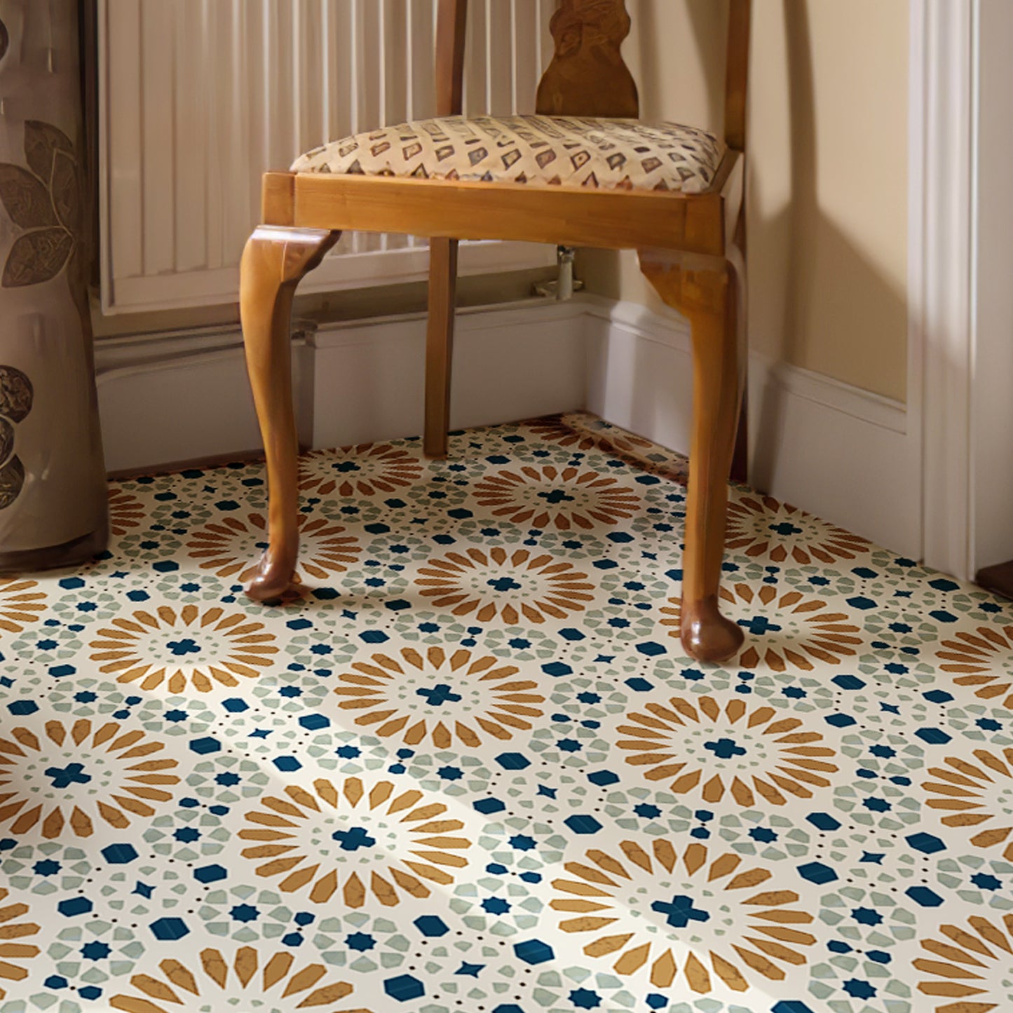 Vinyl Floor Stick on Tile - Mediterranean