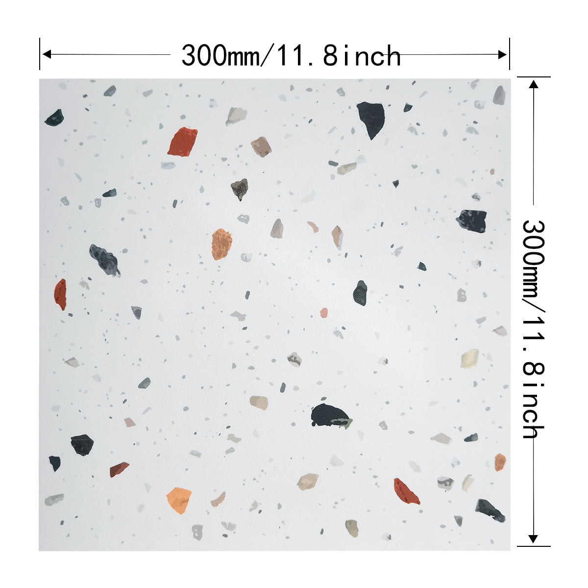 Vinyl Floor Stick on Tile - Luxe Terrazzo