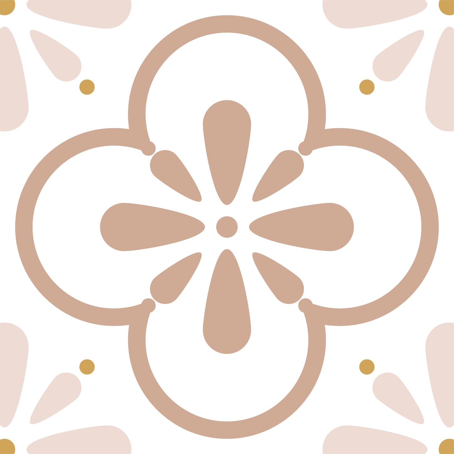 Vinyl Floor Stick on Tile - Pink Flower