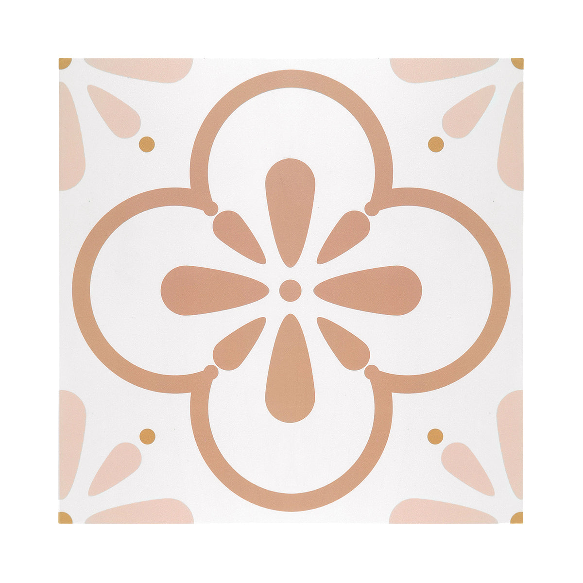 Vinyl Floor Stick on Tile - Pink Flower