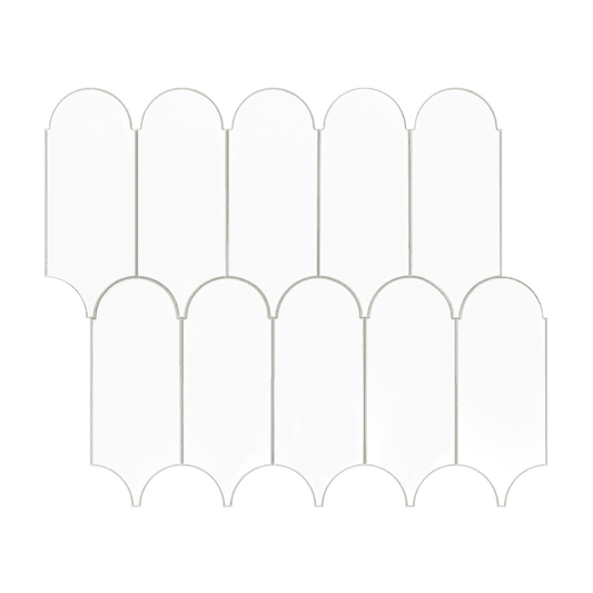 Feather Stick on Composite Tile - White - Stick on Tiles AustraliaStick on TileStick on Tiles Australia