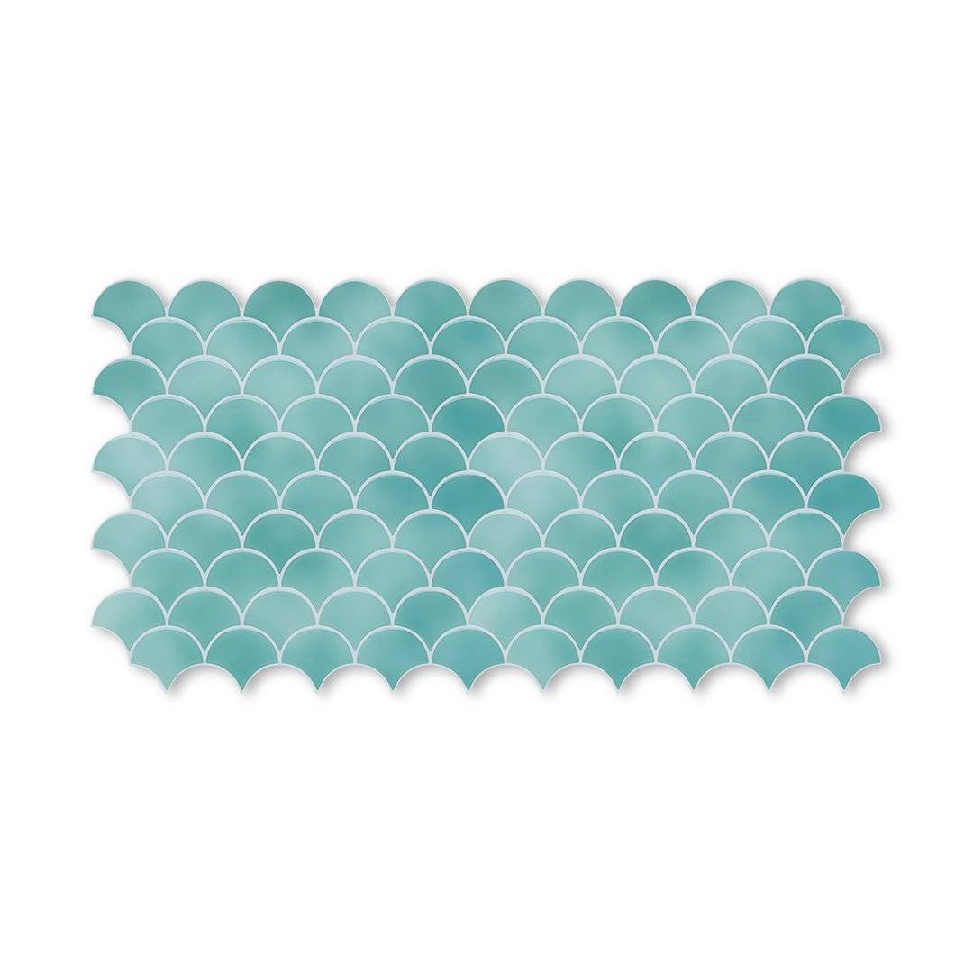 Fish Scale Stick on Tile - Turquoise - Stick on Tiles AustraliaStick on Tiles Australia