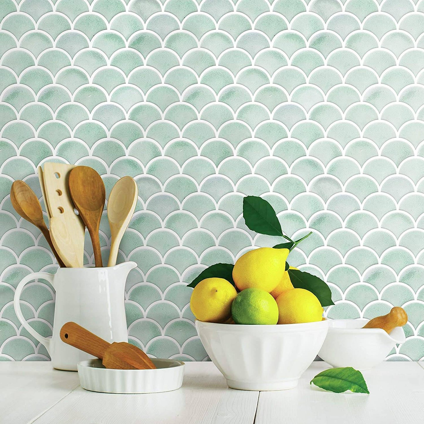 Fish Scale Stick on Tile - Turquoise - Stick on Tiles AustraliaStick on Tiles Australia