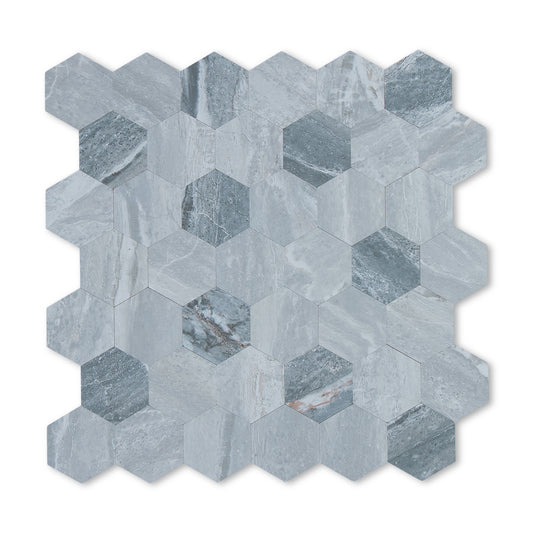 Hexagon Stick on Composite Tile - Stone
