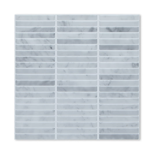 Kit Kat Stick on Tile - Light Grey Marble