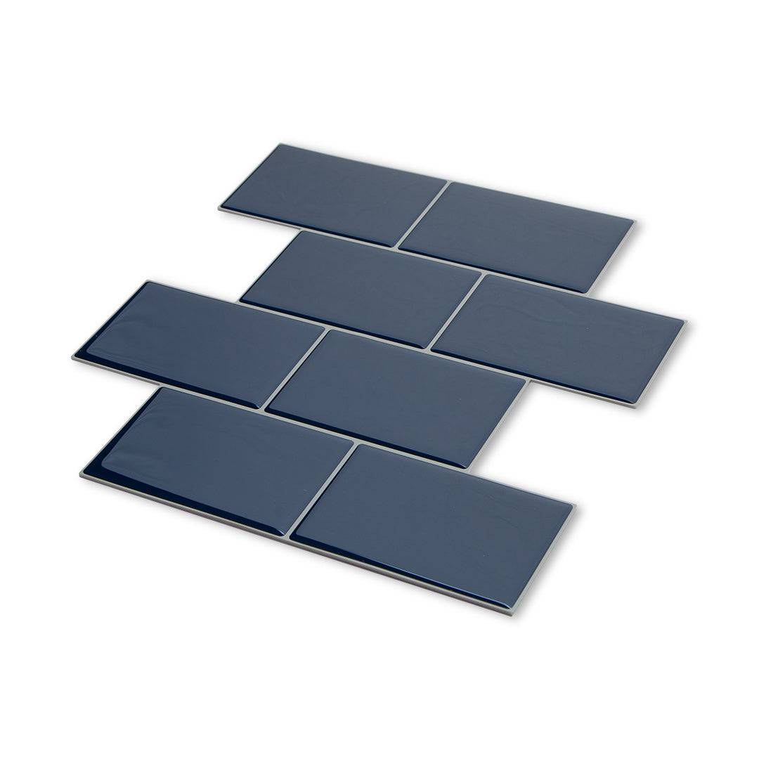 Subway Stick on Tile - Navy Blue