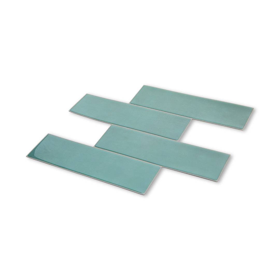 Long Subway Stick on Tile - Eucalyptus Green