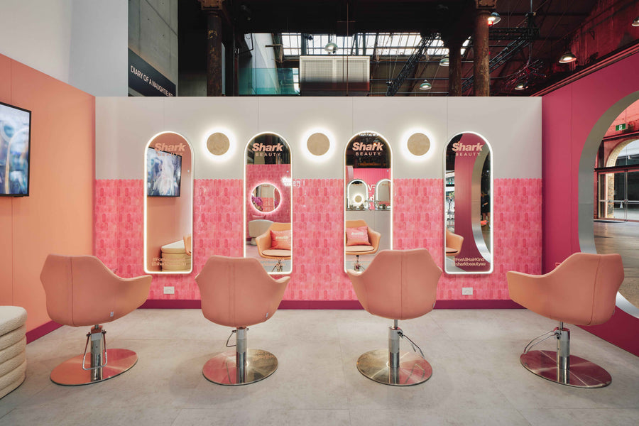 Inside the Shark Beauty AFW 2025 Pop-Up: A Fully Removable Fit-Out