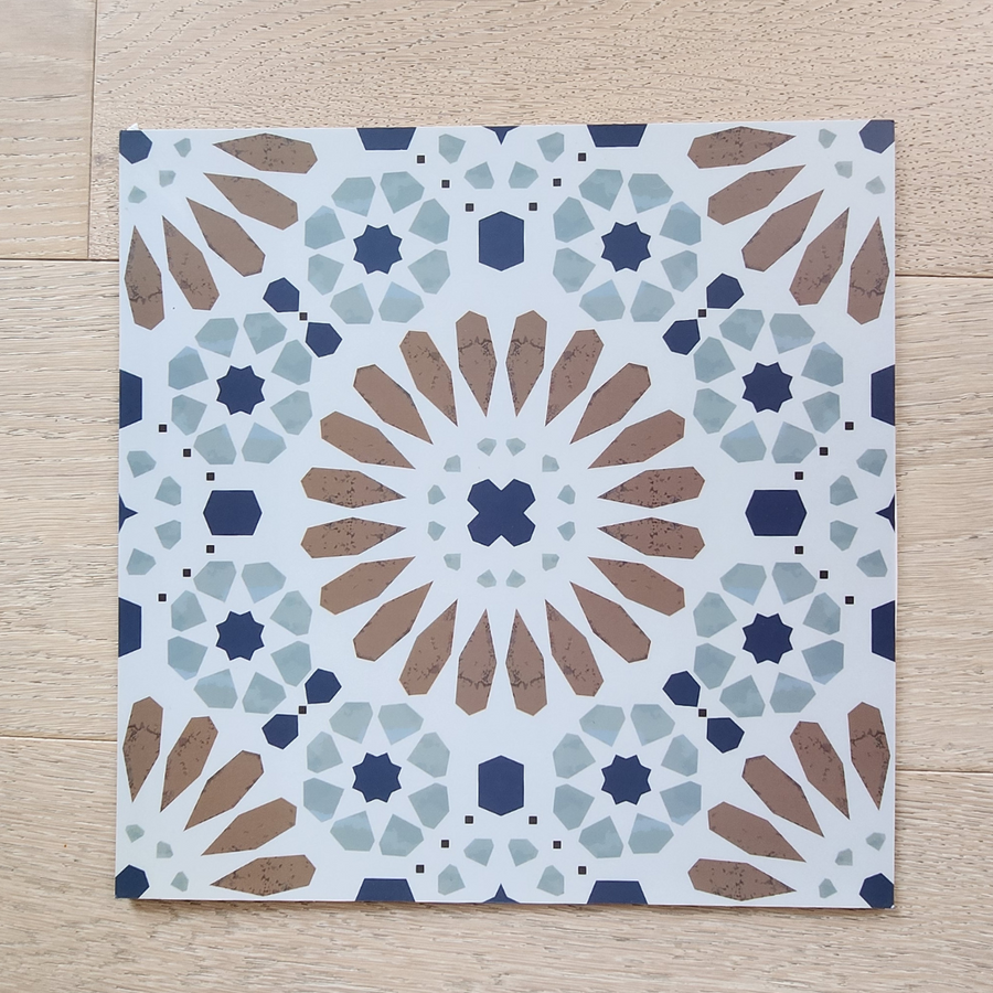 Vinyl Floor Stick on Tile - Mediterranean