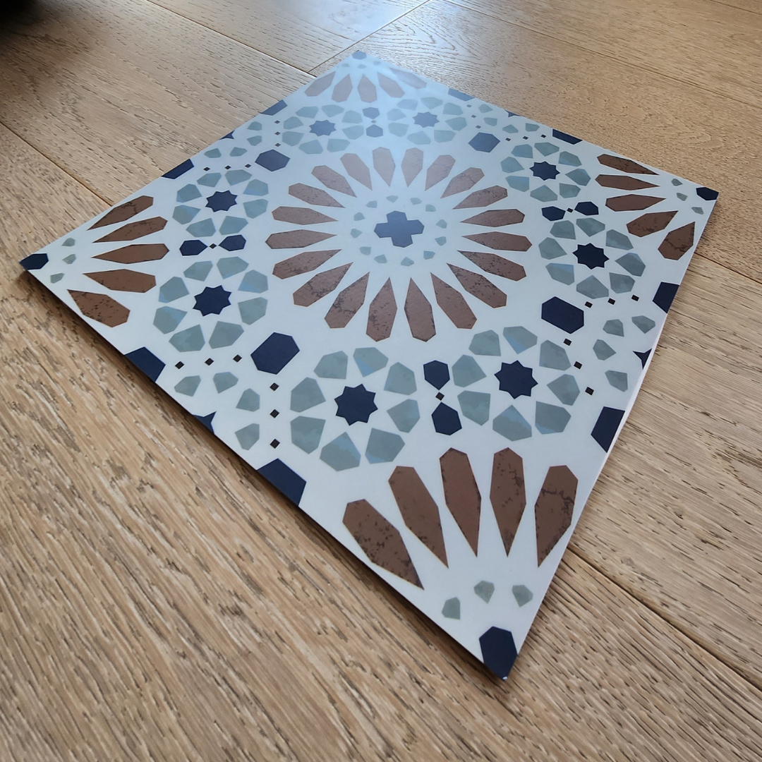 Vinyl Floor Stick on Tile - Mediterranean