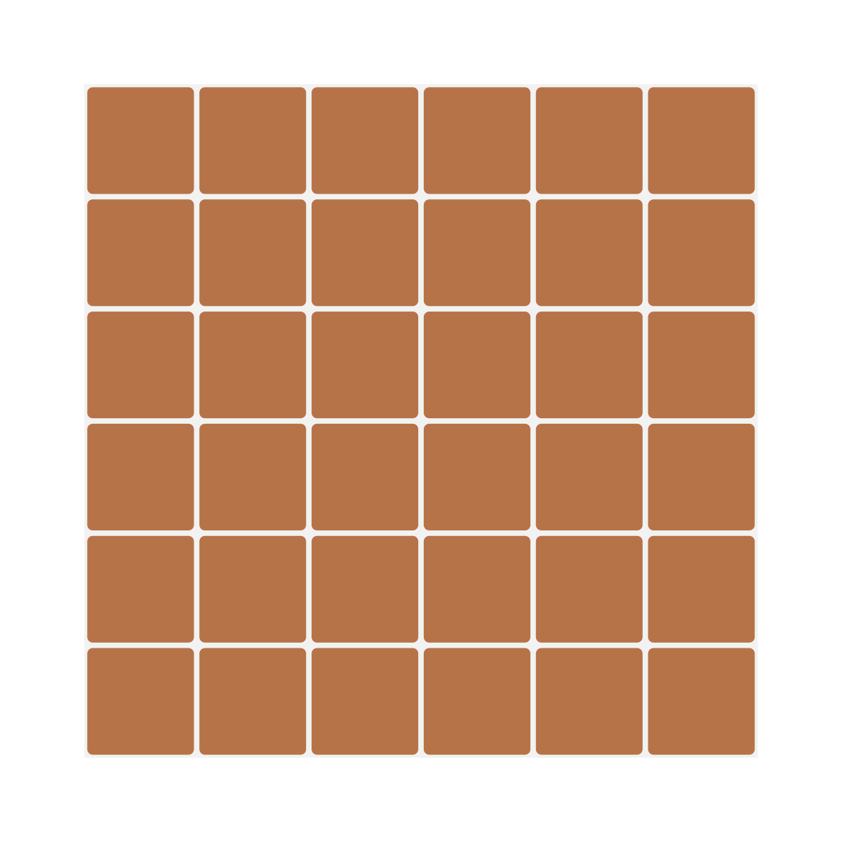 Square Stick on Tile - Burnt Orange