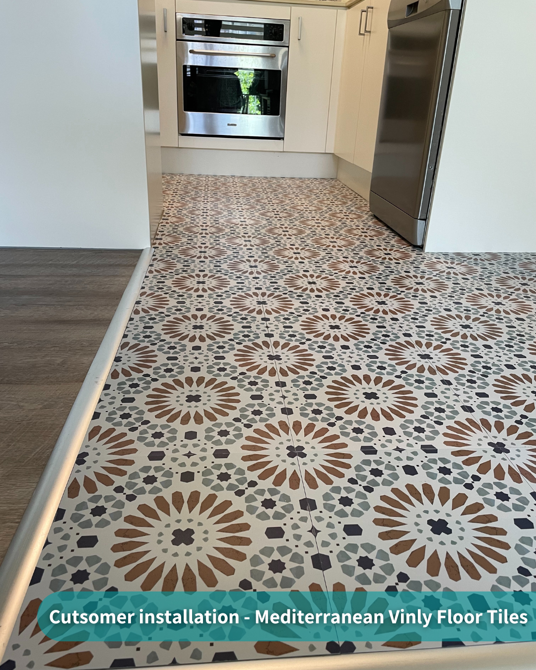 Vinyl Floor Stick on Tile - Mediterranean