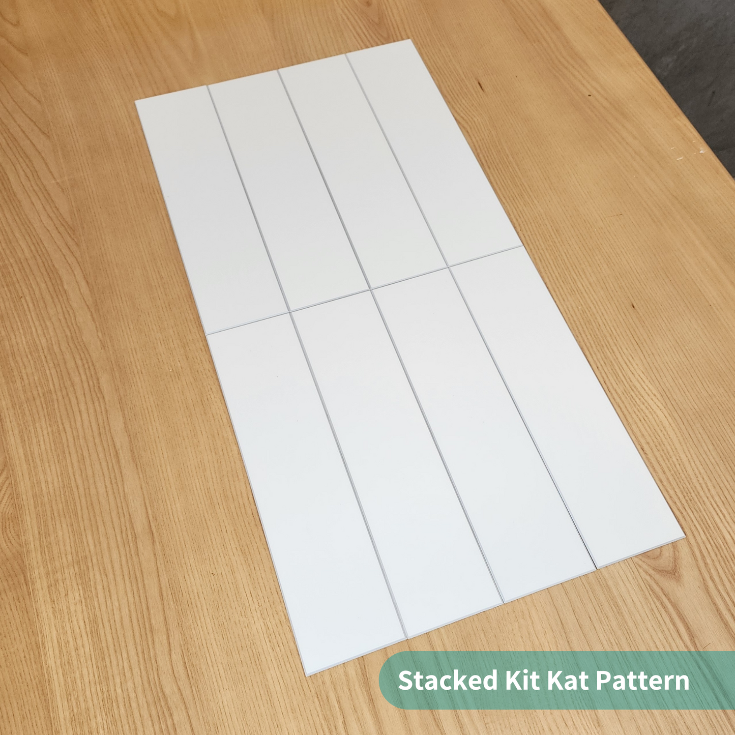 Long Subway Stick on Composite Tile - Matte White