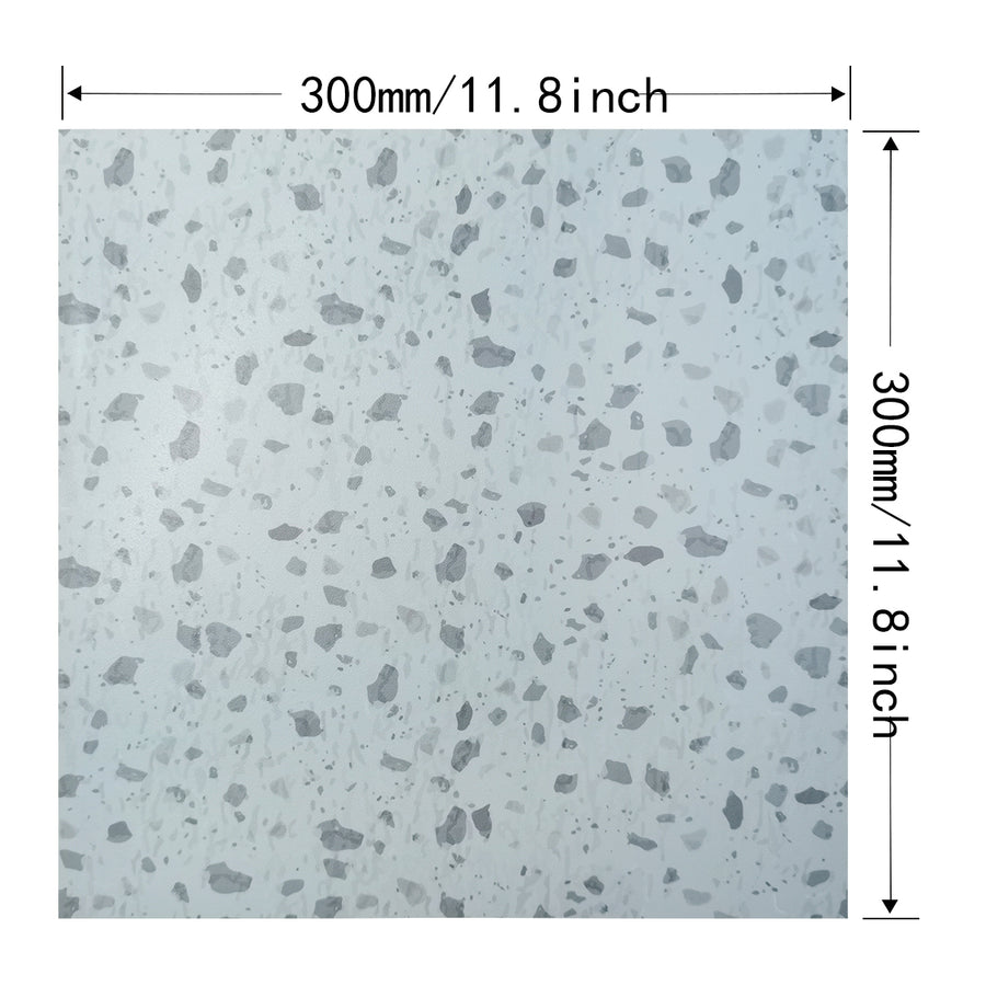 Vinyl Floor Stick on Tile - Grey Terrazzo