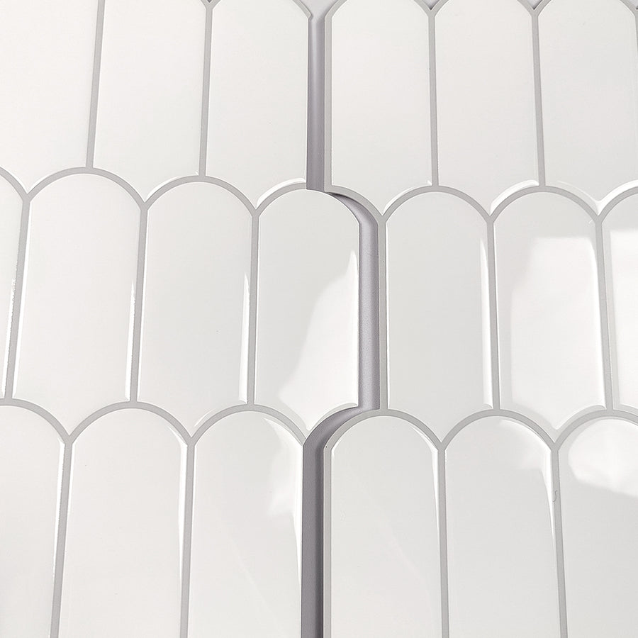 Feather Stick on Tile - White