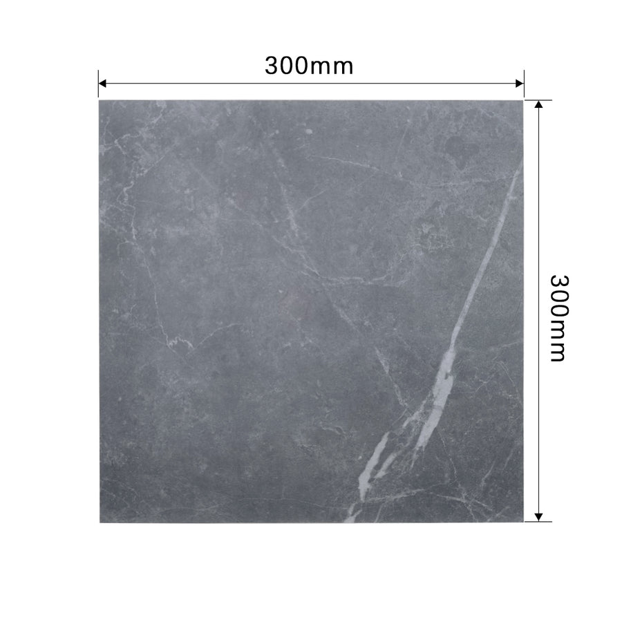 Vinyl Floor Stick on Tile - Grey Marble
