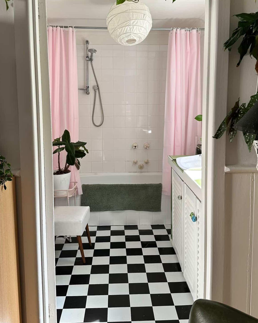 Vinyl Floor Stick on Tile - Chequered